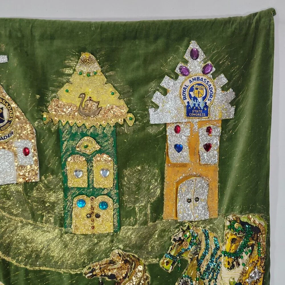 1974 Royal Ambassador Crusader Congress Patch Adorned Horse Tapestry Victoria TX